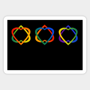 Unified Rainbow Hearts Magnet